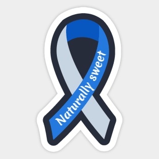 Diabetes awareness ribbon - Naturally sweet Sticker